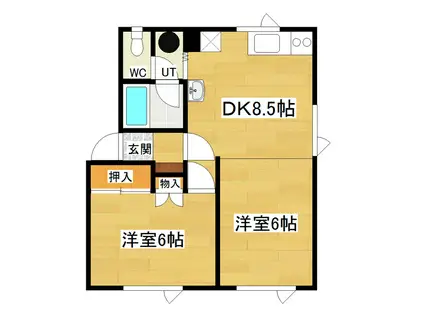 INAMI515(2DK/2階)の間取り写真