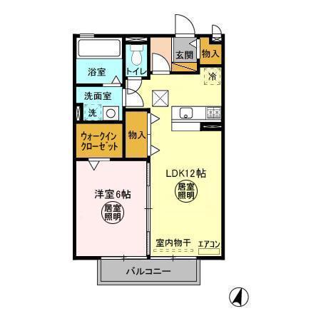 ROYALPARKHIMEKOABC(1LDK/1階)の間取り写真