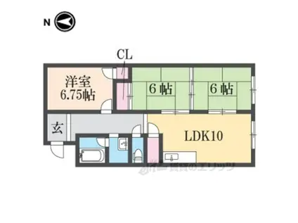 パープルソシア(3LDK/3階)の間取り写真