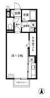 ベリーズ(ワンルーム/1階)の間取り写真