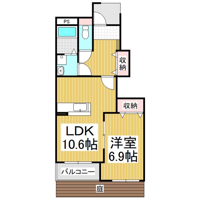 パレスYZ(1LDK/1階)の間取り写真