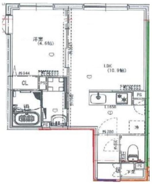 CROSTONE成増(1LDK/1階)の間取り写真