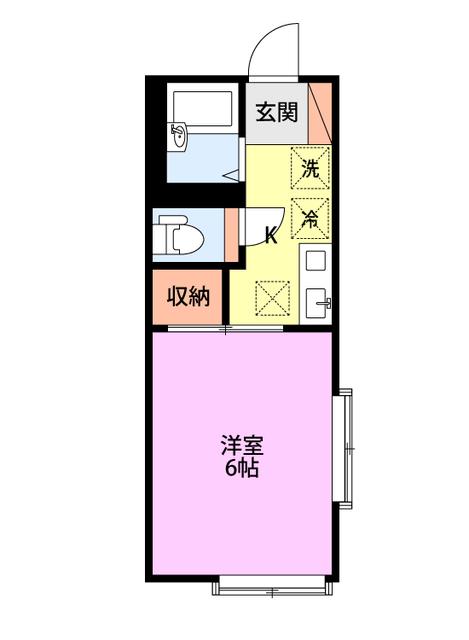 SAJA青山(1K/2階)の間取り写真