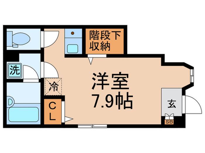 ピースコート池袋(ワンルーム/1階)の間取り写真