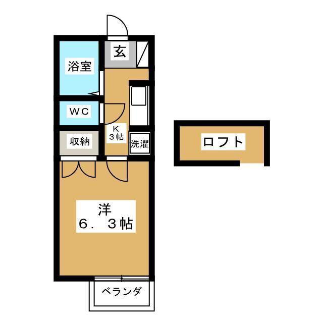 パルテネール中野(1K/1階)の間取り写真