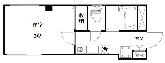 ドミール桜木(1K/2階)の間取り写真