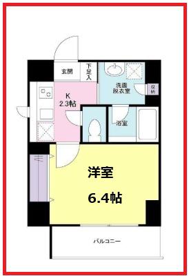 ソネンホーフ(1K/10階)の間取り写真