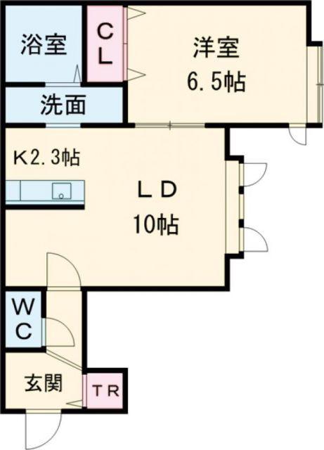 ニューエスパニア10(1LDK/1階)の間取り写真