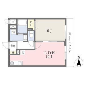 アルバ志賀本通(1LDK/9階)の間取り写真