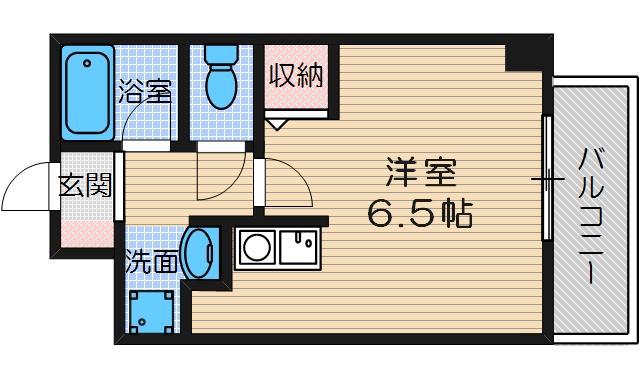 すうり庵(ワンルーム/2階)の間取り写真