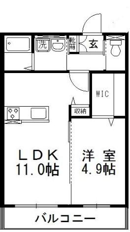 ABILITY M(1LDK/1階)の間取り写真