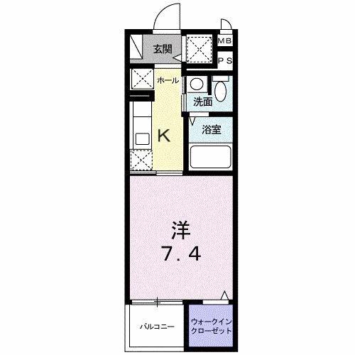 フェイバーJO4(1K/3階)の間取り写真