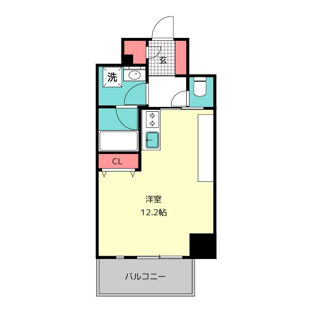 NUDGEONE.呉服町(ワンルーム/12階)の間取り写真