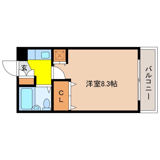 LIONSCORT(ワンルーム/4階)の間取り写真