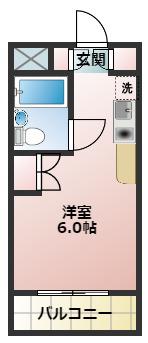 ベルトピア日吉II(ワンルーム/4階)の間取り写真