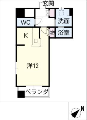 カミヤビル(ワンルーム/5階)の間取り写真
