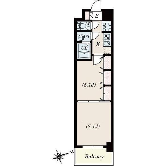S-RESIDENCE神沢AFFORD(2K/3階)の間取り写真