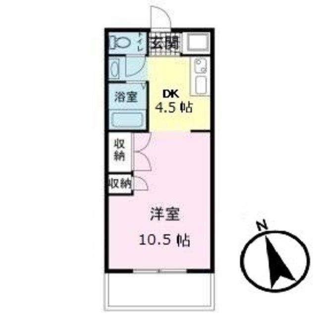エムステージ伊山(1DK/1階)の間取り写真
