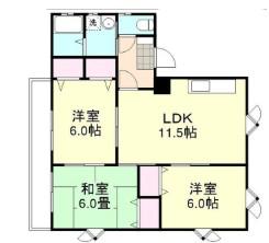 マジェステイガーデン A棟(3LDK/2階)の間取り写真