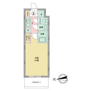 S-RESIDENCE志賀本通(1K/8階)の間取り写真