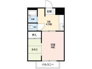 SUMIREII(1K/2階)の間取り写真
