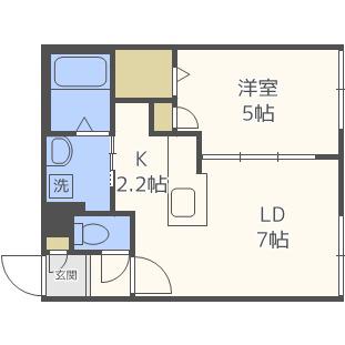 CLARICE元町(1LDK/4階)の間取り写真