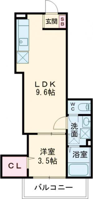 FSTYLE藤井寺・林6丁目(1LDK/1階)の間取り写真