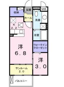 エクストラ ステージ I(1LDK/1階)の間取り写真