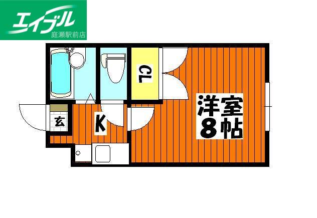 アイボリーハイツ C棟(1K/1階)の間取り写真