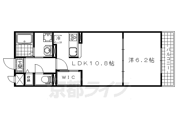 ラヴィータ(1LDK/3階)の間取り写真