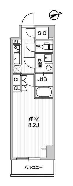 オルタナ大塚(1K/5階)の間取り写真