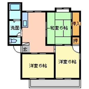 パークハイツ知崎II(3DK/1階)の間取り写真