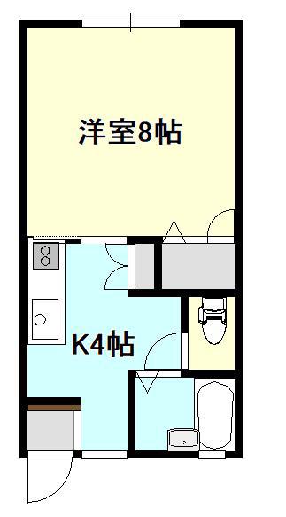 ココ・パーム(1K/2階)の間取り写真