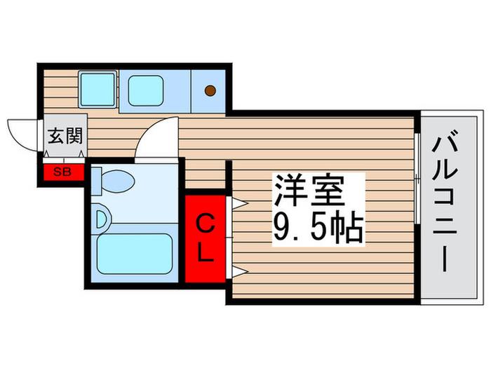 第3北松戸サンロードス(ワンルーム/3階)の間取り写真