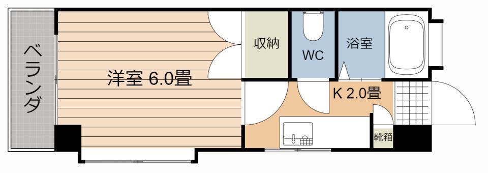 吉永ビル(1K/5階)の間取り写真