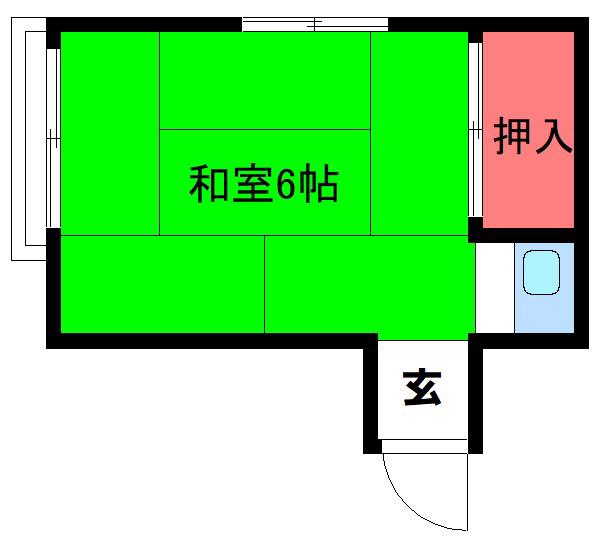 谷ビル(ワンルーム/3階)の間取り写真