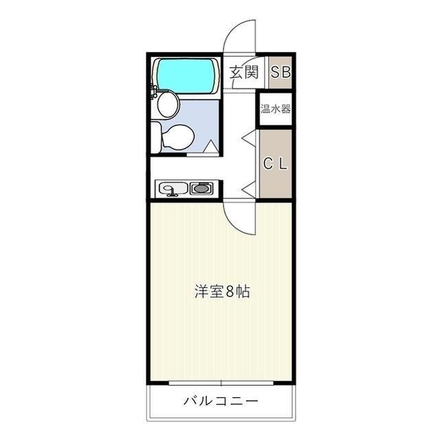 フローライト八王子堀之内(1K/3階)の間取り写真