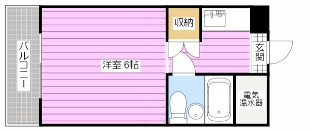城北パーソナルハイツ(ワンルーム/5階)の間取り写真