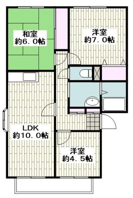 ステージ湘南第2 D棟(3LDK/1階)の間取り写真