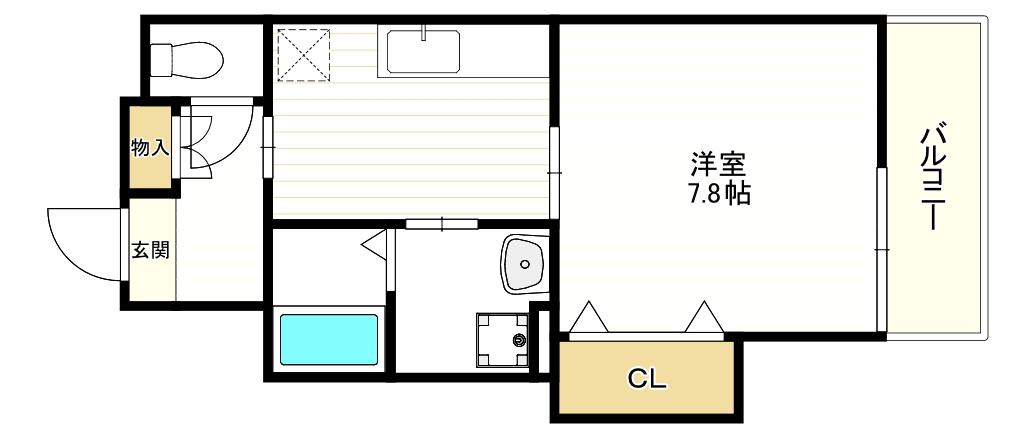 今川共同(1K/3階)の間取り写真