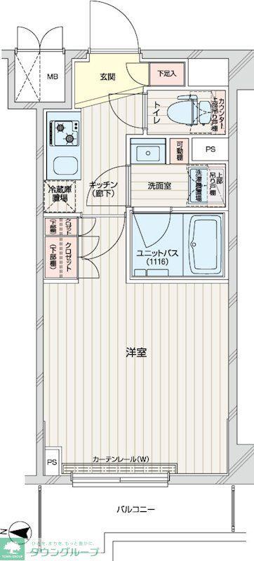 ルーブル本羽田(1K/2階)の間取り写真