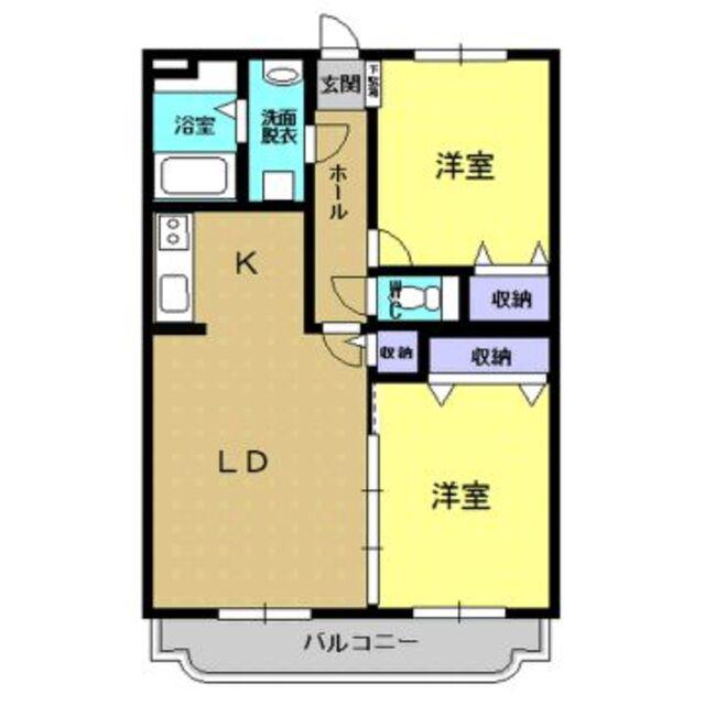 アスアマンション中大久保(2LDK/3階)の間取り写真