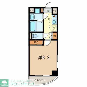 オロール南浦和(1K/3階)の間取り写真