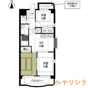 セントラルハイツ中平(3DK/1階)の間取り写真