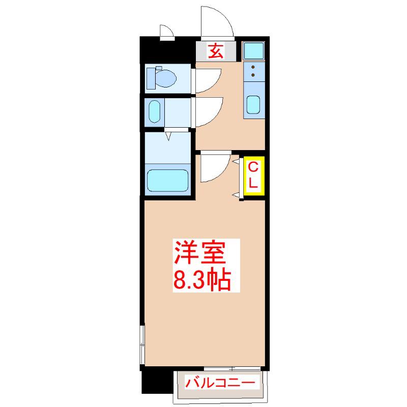 T・K BLD(1K/2階)の間取り写真