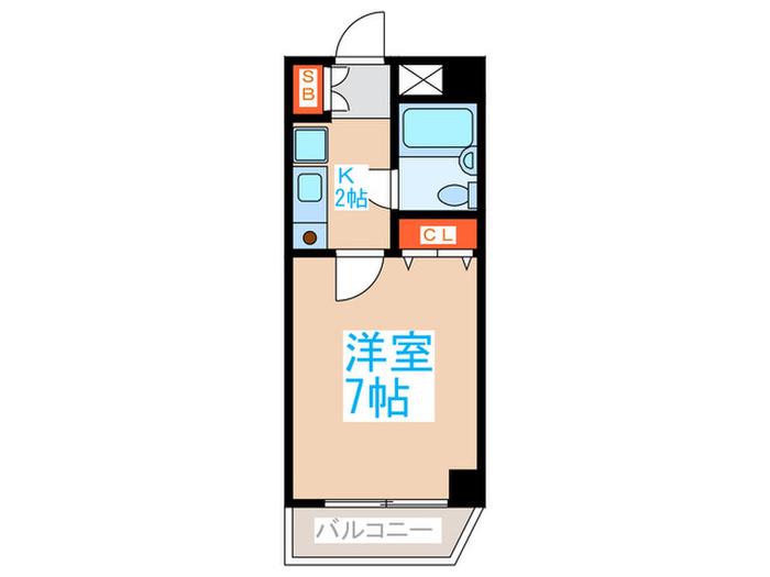 ルミエール(1K/3階)の間取り写真