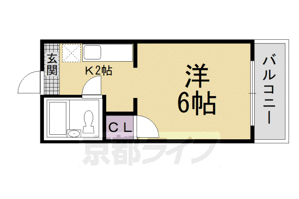 井忠ビル(1K/4階)の間取り写真