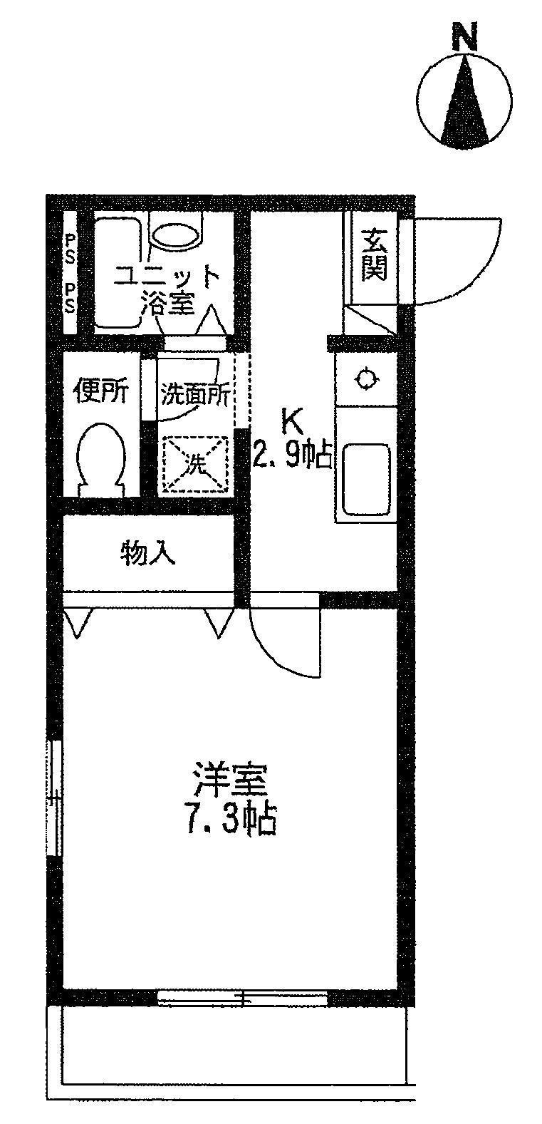 メゾンイシイ(1K/3階)の間取り写真