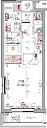 クレヴィスタ板橋志村(1K/3階)の間取り写真
