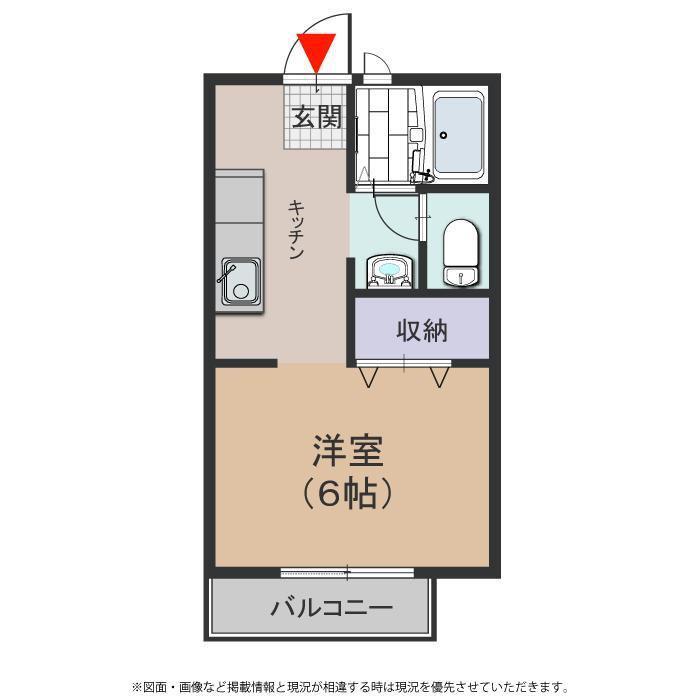 サングリーン住之江(1K/2階)の間取り写真